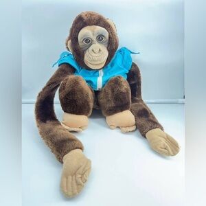Vintage 90’s Hosung Monkey Chimp Hand Puppet Plush Vinyl Face Squeaker Mint